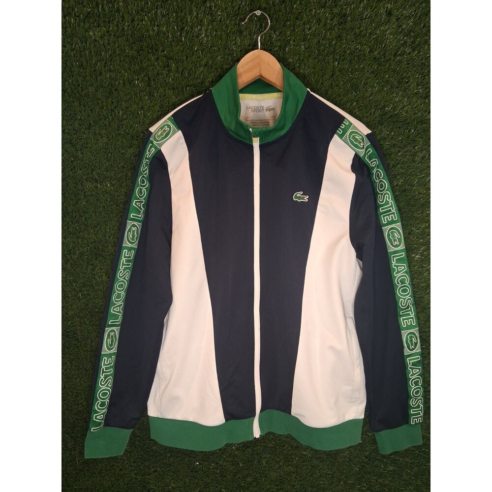 Lacoste Green Navy White Track Jacket